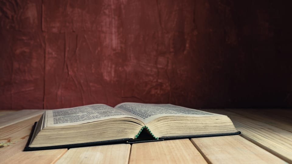 Bible on desk